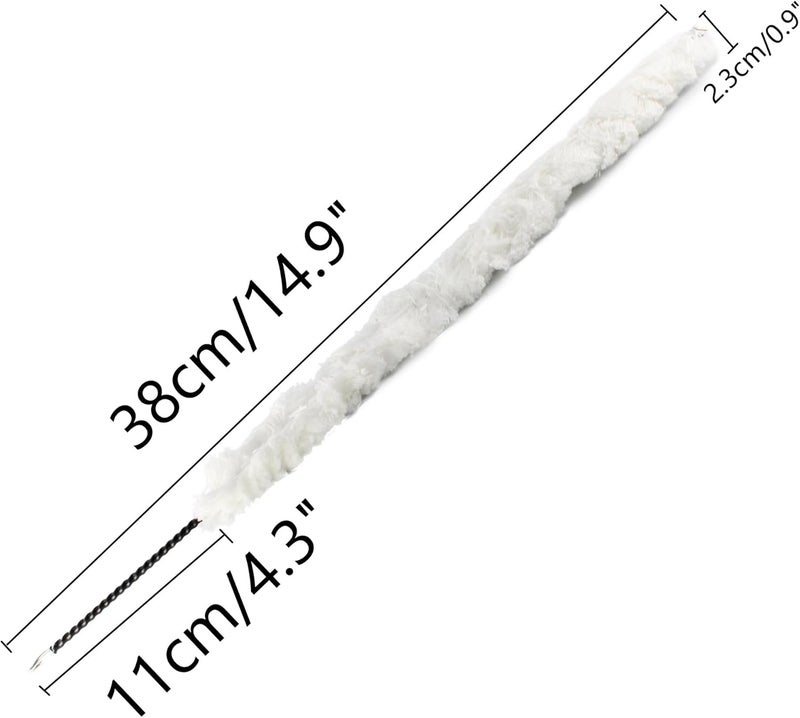 Septe Flute Cleaning Kit, Flute Cleaning Rod,Flute Cotton Cleaning Brush for Flute Repair and Cleaning (White) - Image 2